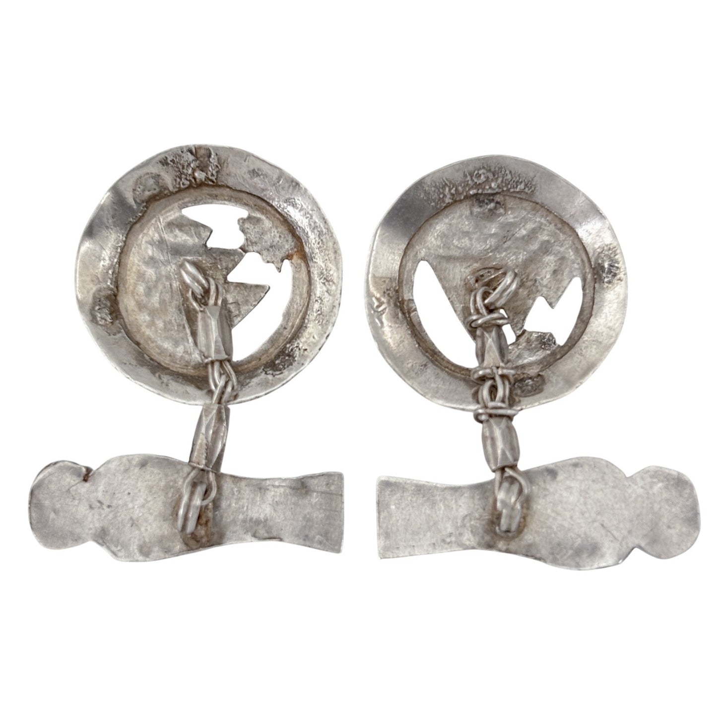 Vintage Sterling Silver 925 Egyptian Revival Cuff Links
