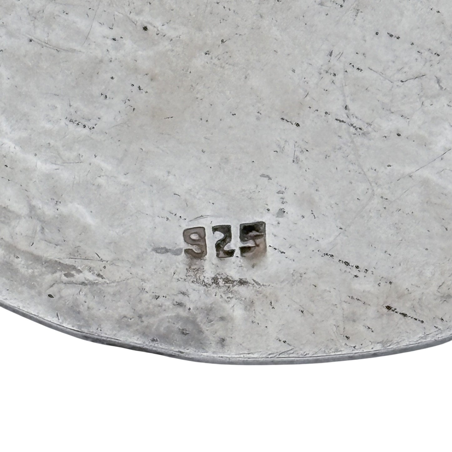 Vintage Sterling Silver 925 Large Textured Disc Pendant