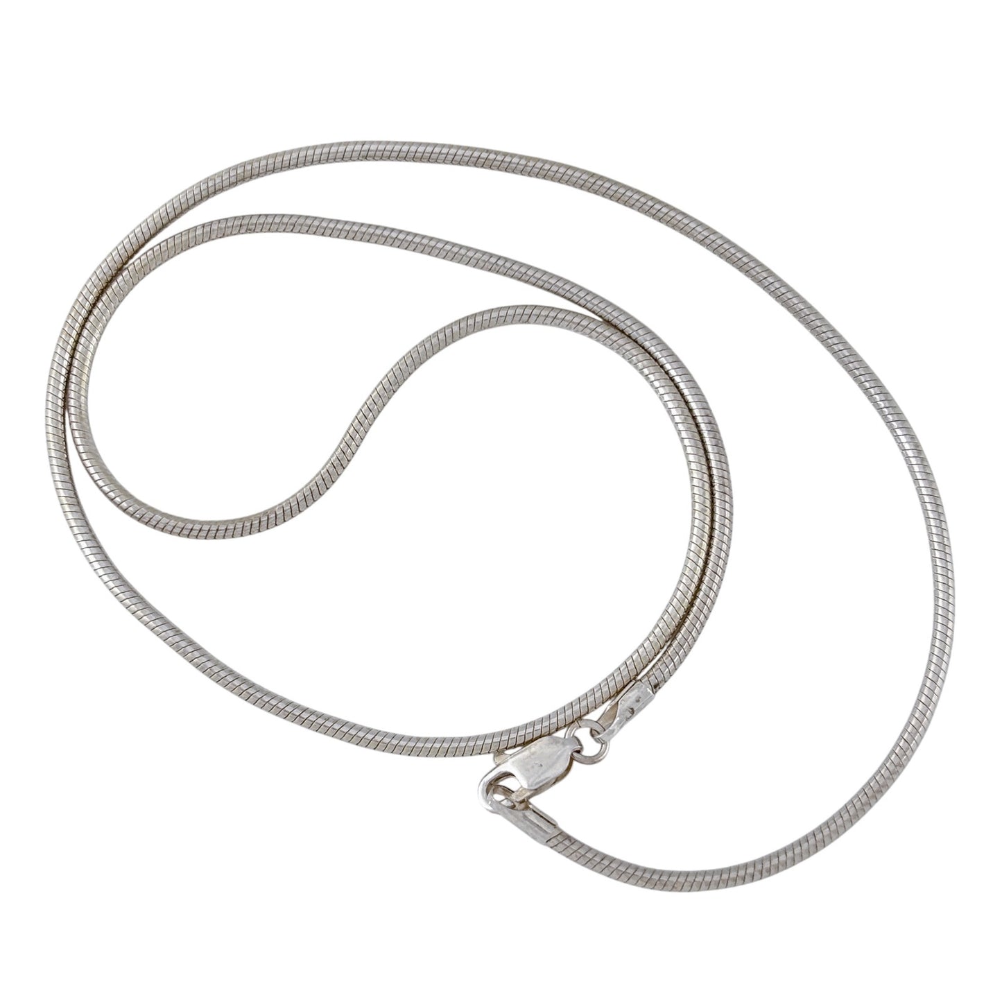 Vintage Sterling Silver 925 Snake Chain Necklace 18"