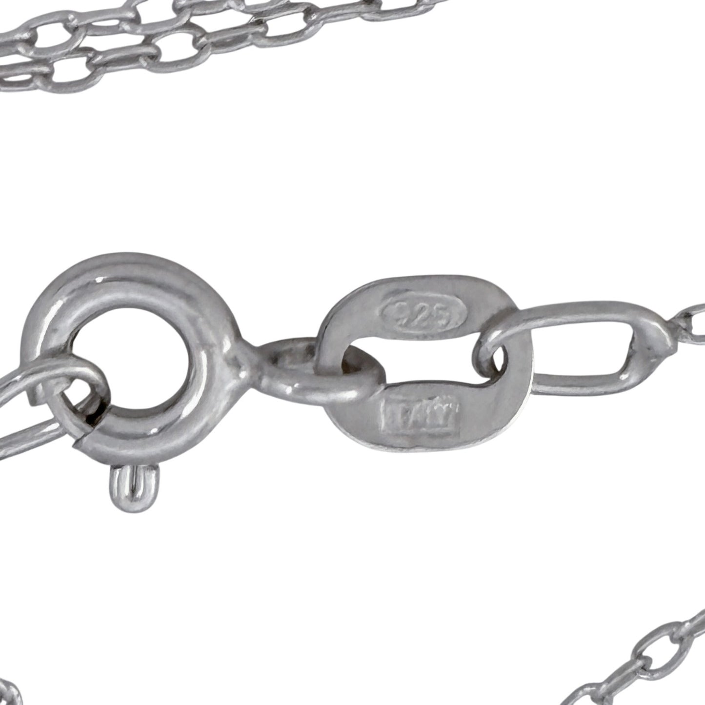Vintage Italy Sterling Silver 925 Cable Link Chain Necklace 18"