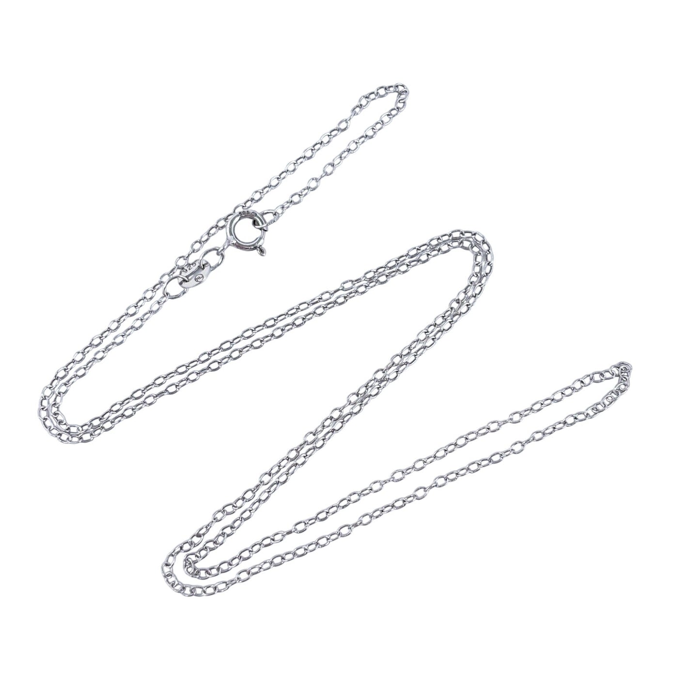 Vintage Sterling Silver 925 Rope Chain Necklace 18.5”