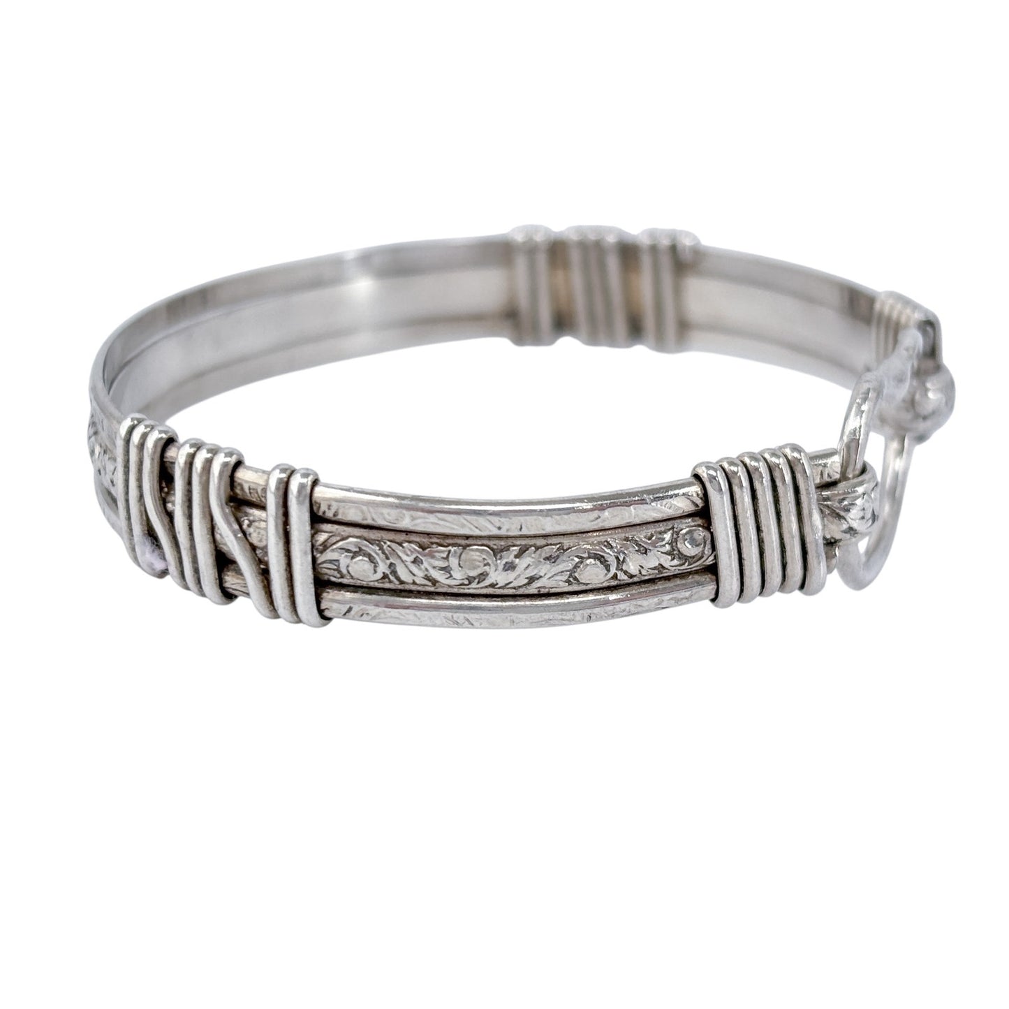Vintage Sterling Silver 925 Heart Link Design Bracelet 6.25"
