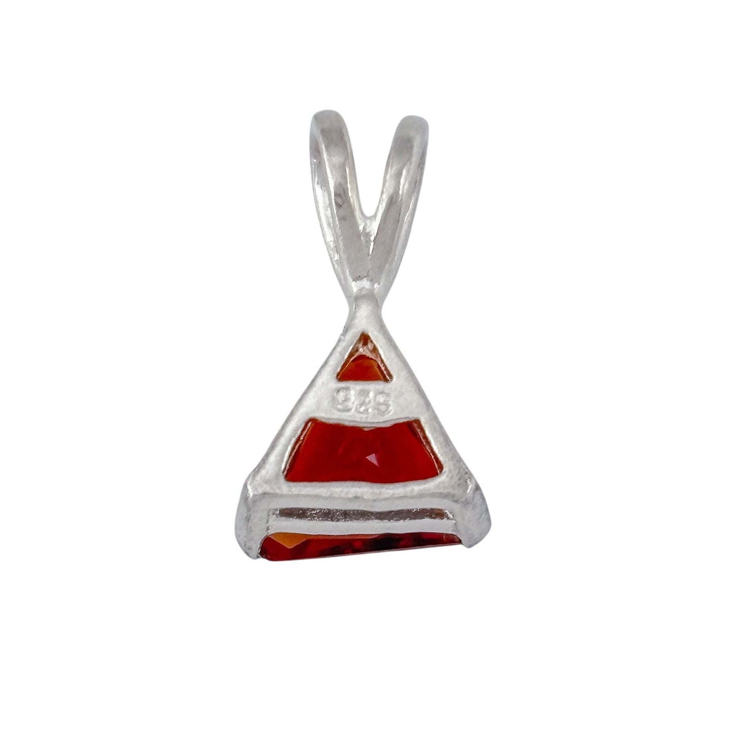 Vintage Sterling Silver 925 Garnet Pendant