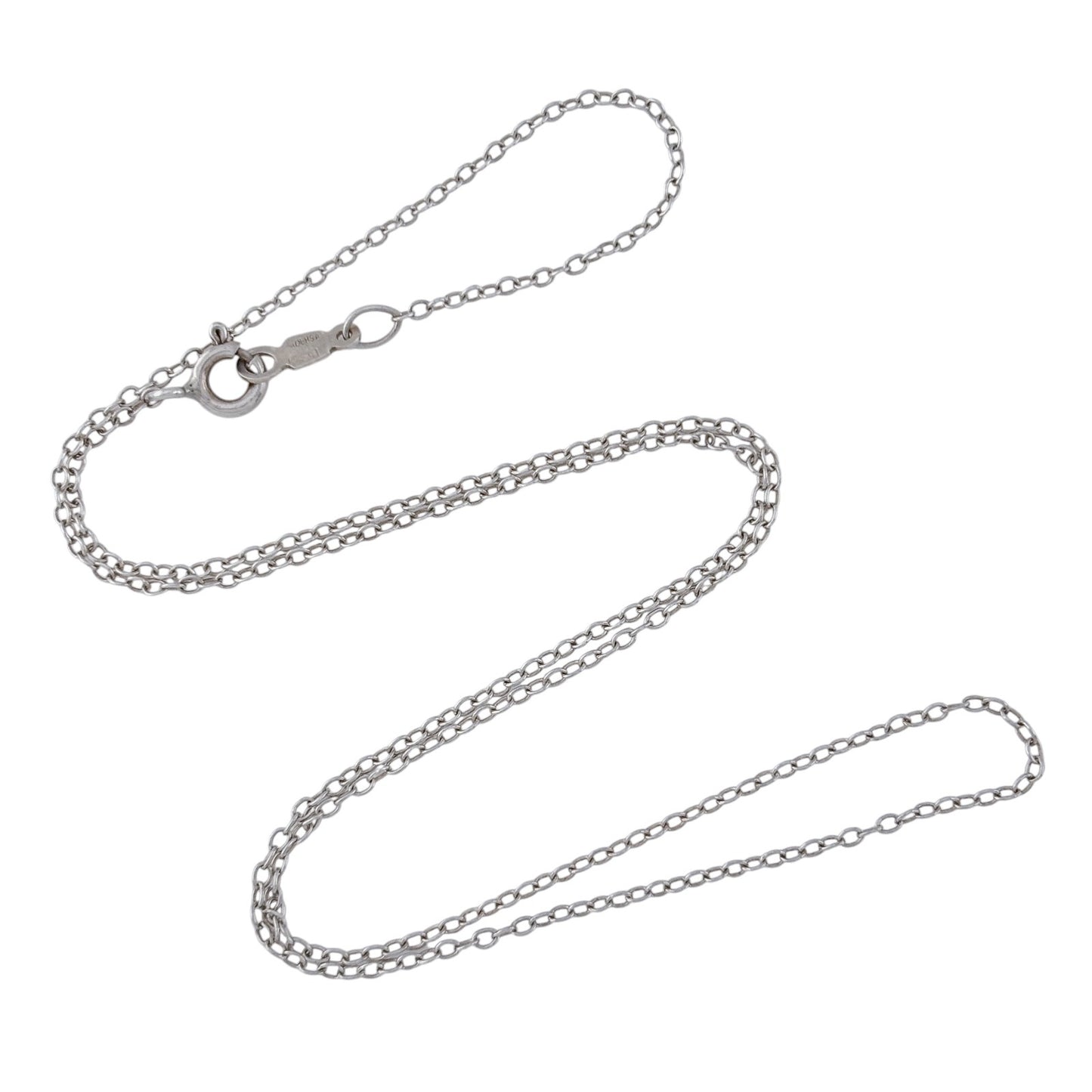 Vintage Sterling Silver 925 Cable Link Chain Necklace 17"