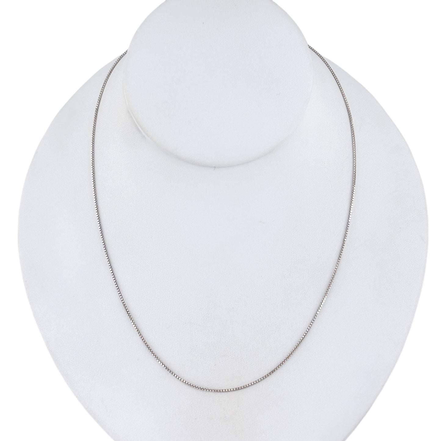 Vintage Italian Sterling Silver 925 Box Chain Necklace 18"