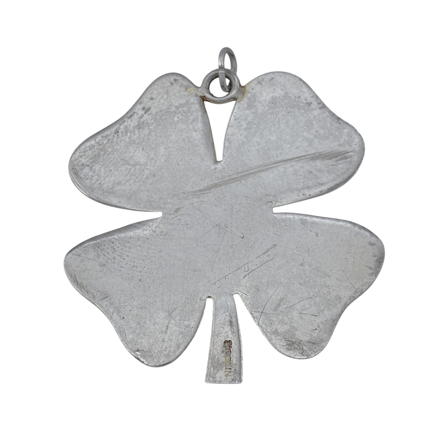 Vintage Sterling Silver 925 Four Leaf Clover Pendant
