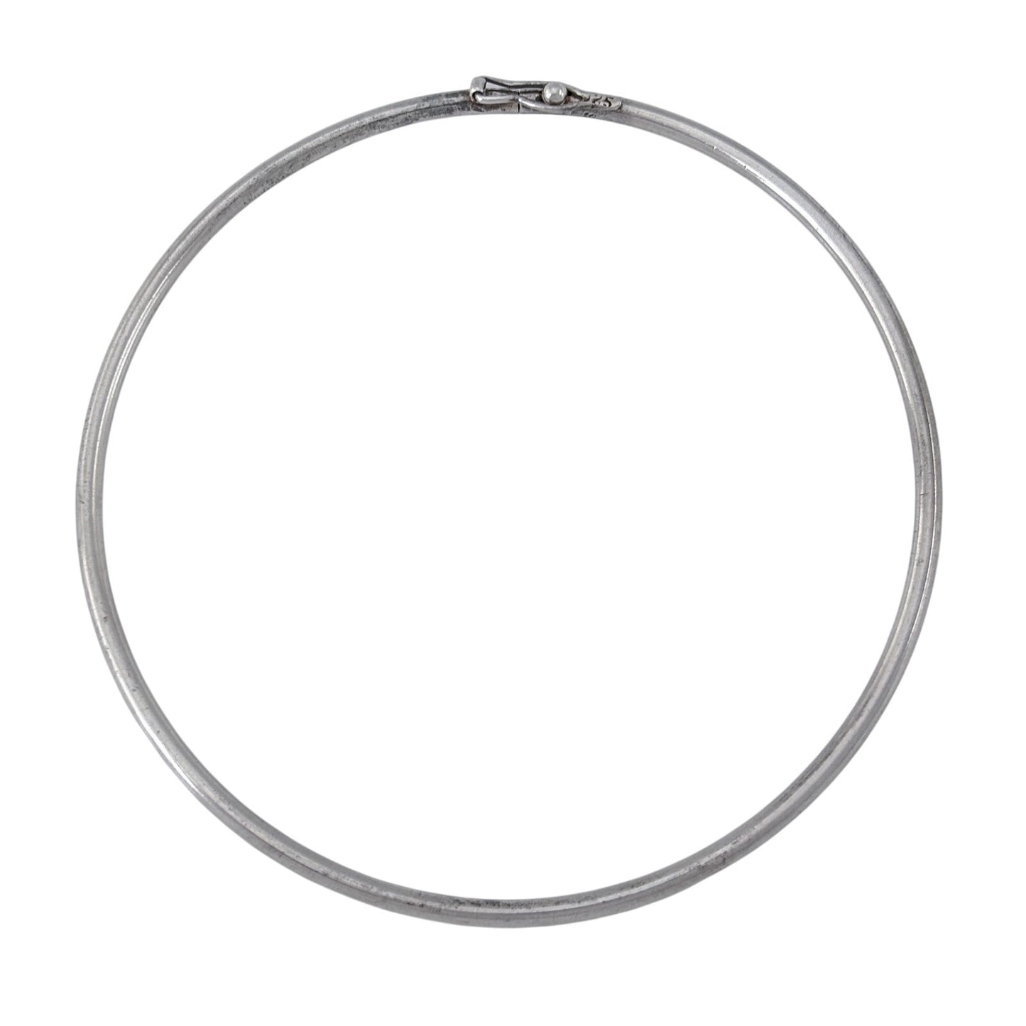 Vintage Sterling Silver 925 Bangle Latch Bracelet 7.5"