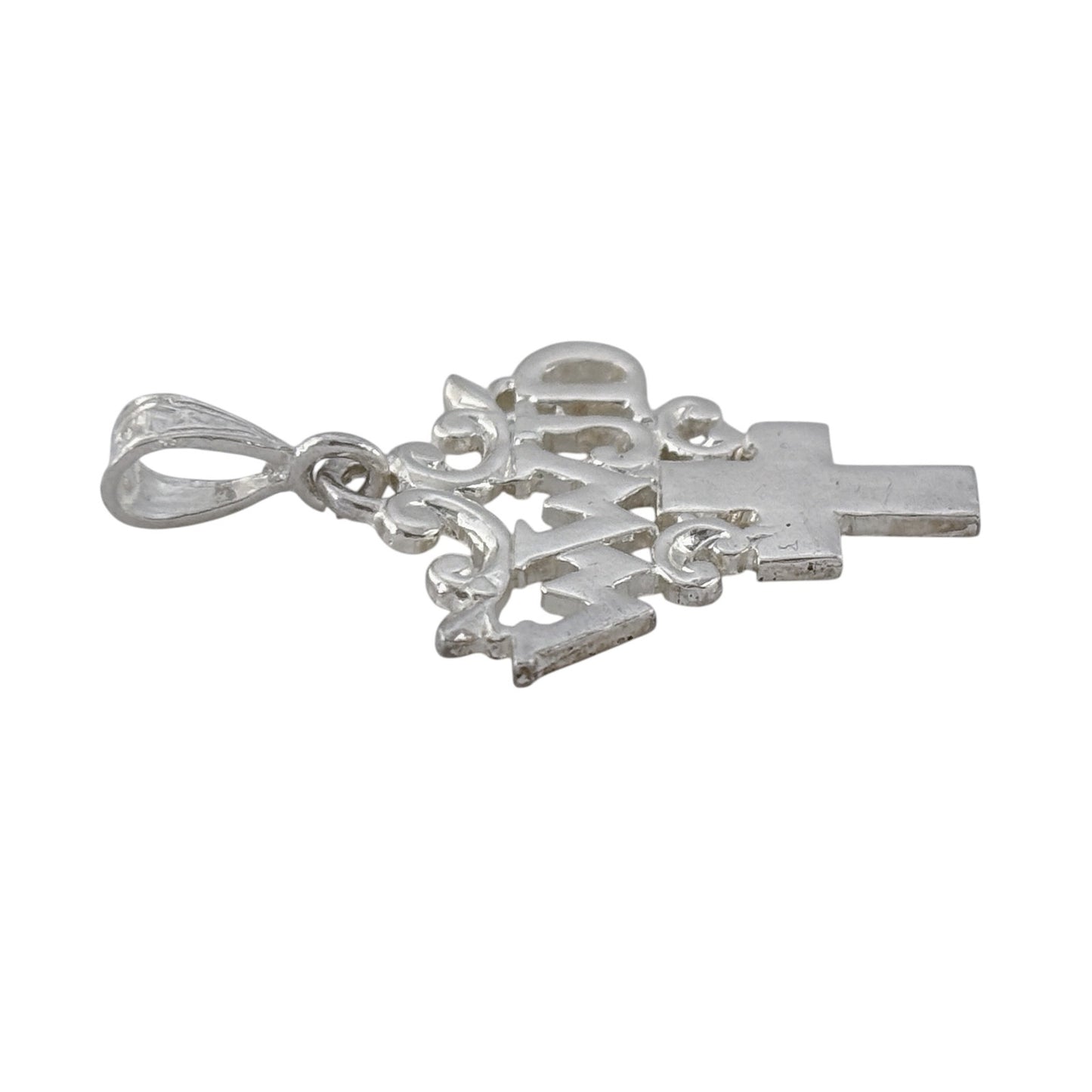 Vintage Sterling Silver 925 WWJD Cross Pendant
