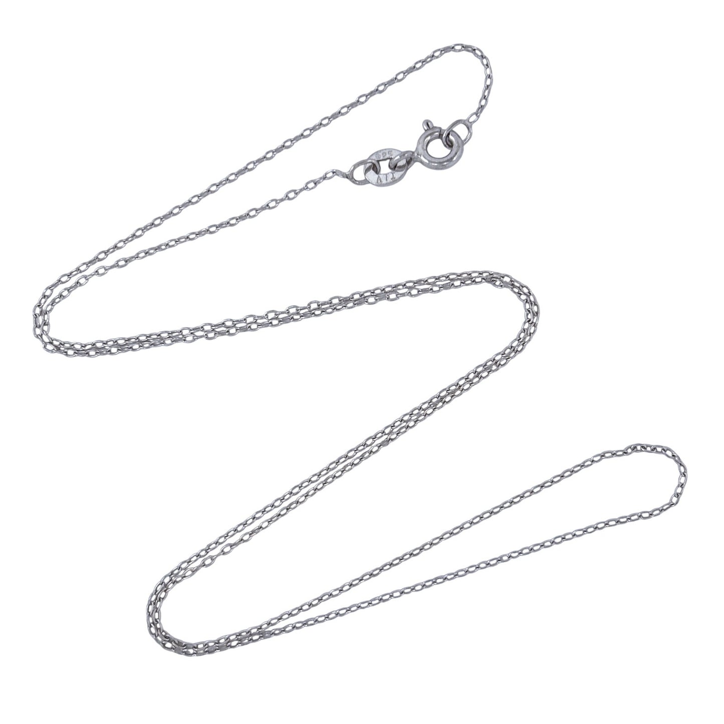 Vintage Sterling Silver 925 Cable Link Chain Necklace 18"