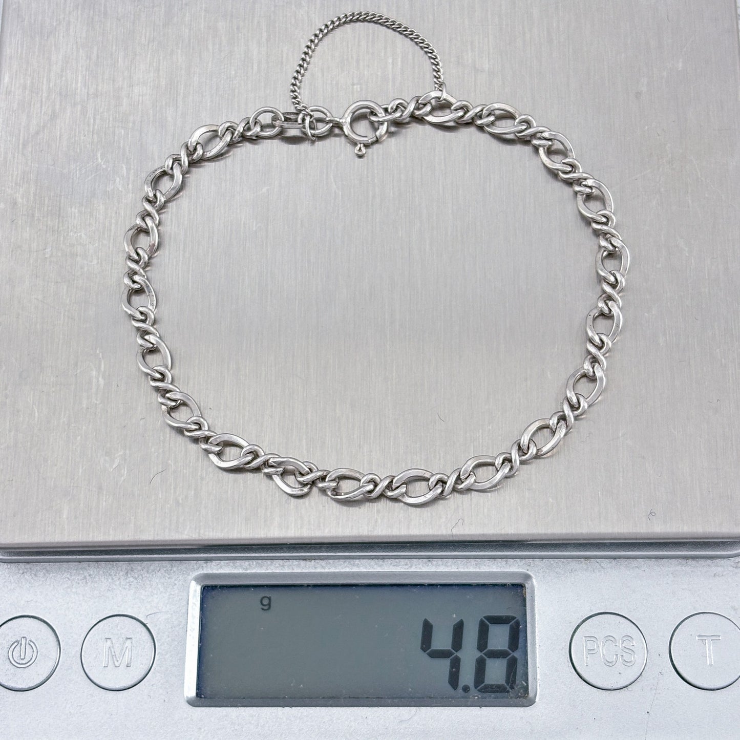 Vintage Avery Sterling Silver 925 Chain Bracelet 7"