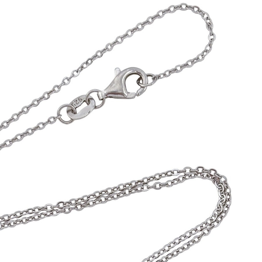 Vintage Sterling Silver 925 Cable Link Chain Necklace 18"