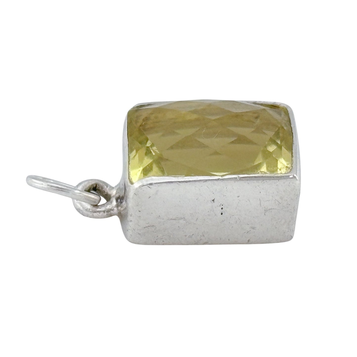Vintage Sterling Silver 925 Citrine Pendant