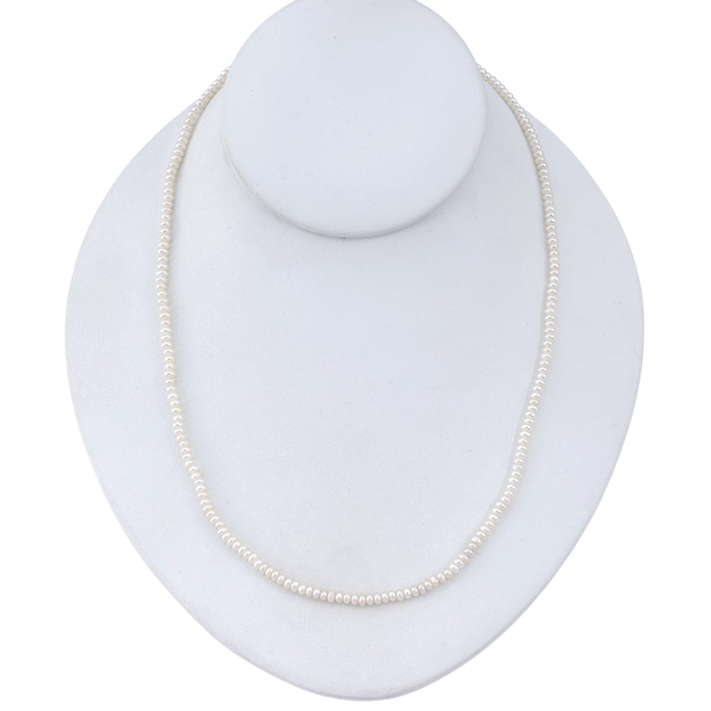 Vintage Sterling Silver 925 Pearl Necklace 25"
