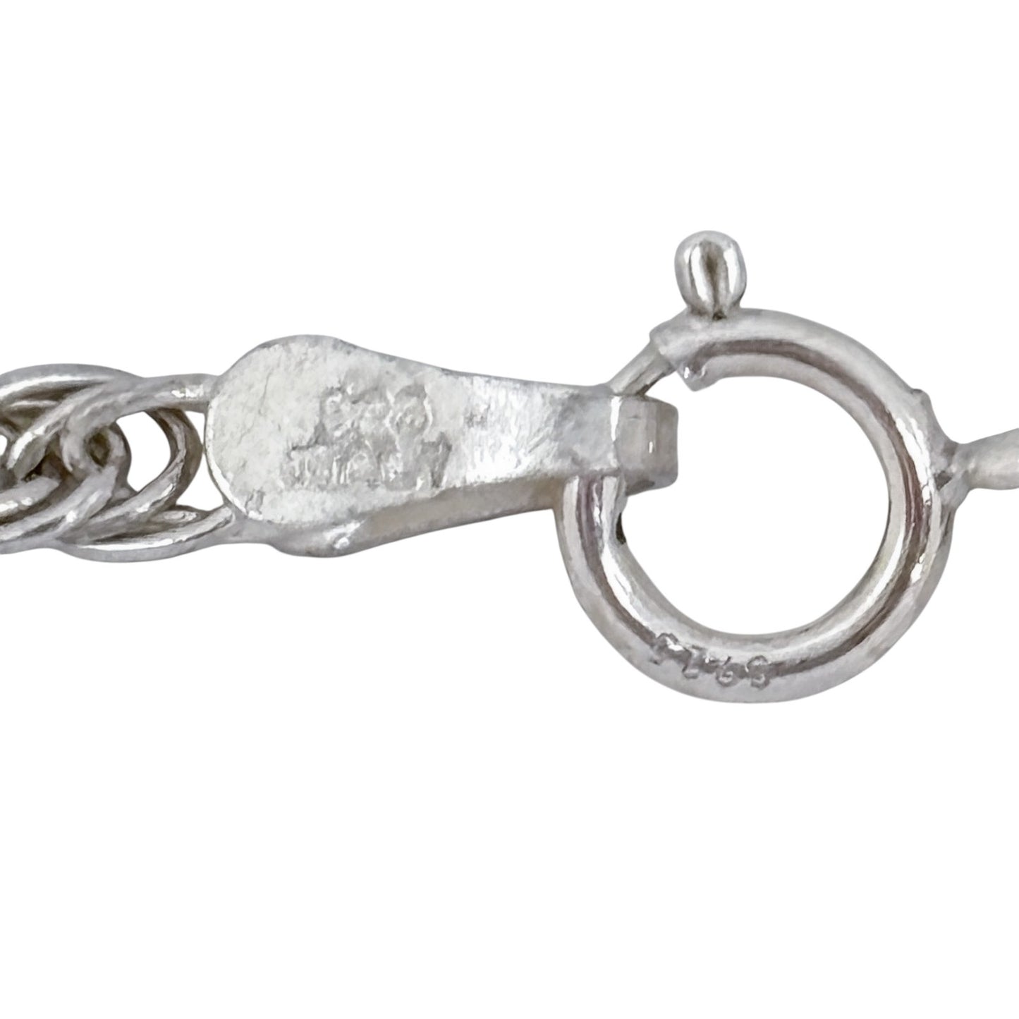 Vintage Italy Sterling Silver 925 Singapore Chain Bracelet 7"