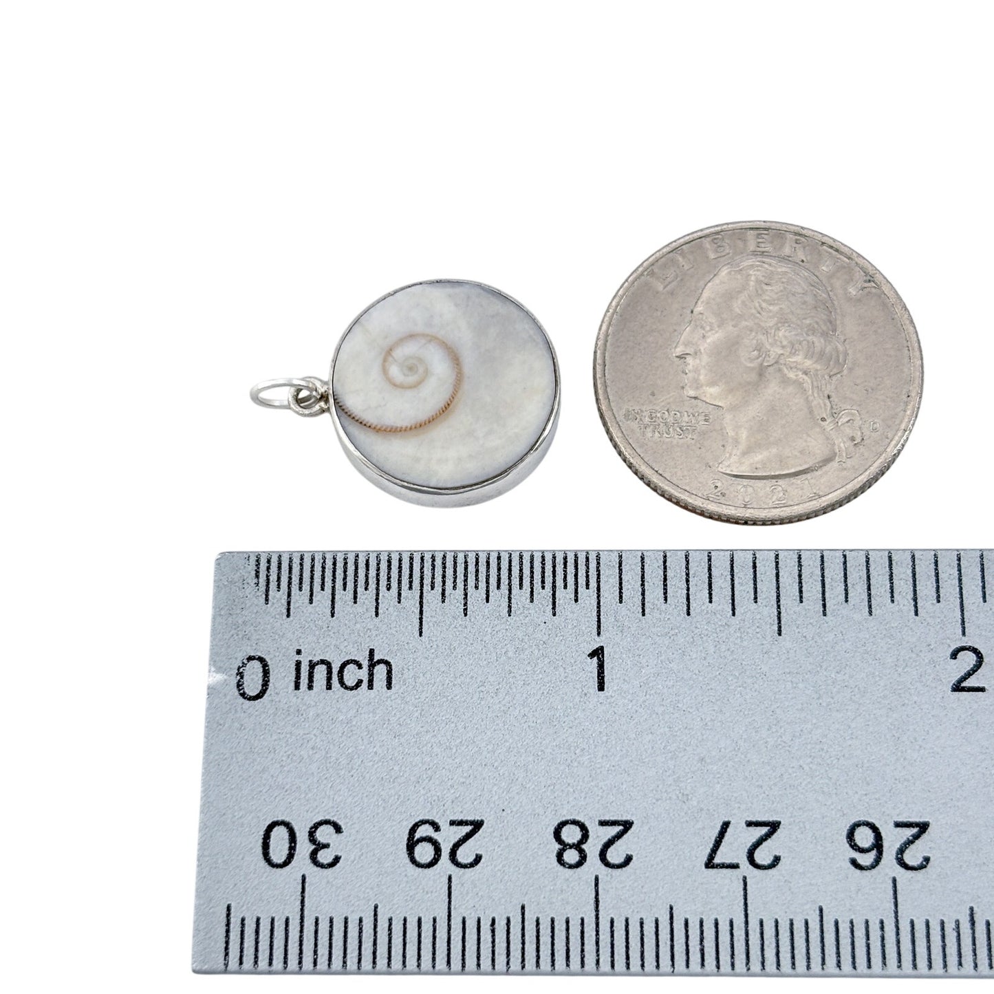 Vintage Sterling Silver 925 Spiral Shell Pendant