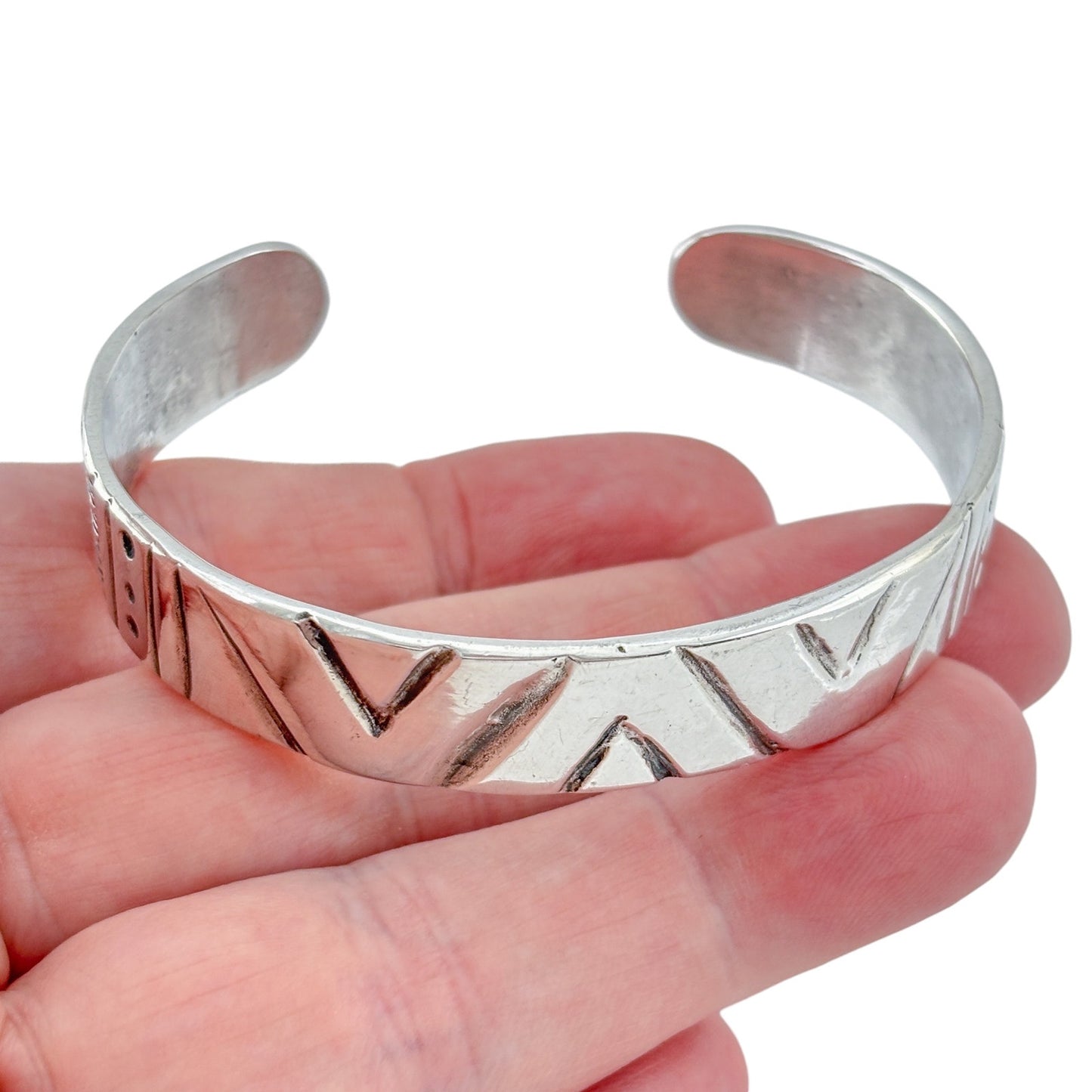 W.L. Royall Sterling Silver 925 39.2 gram Cuff Bracelet 7.5"