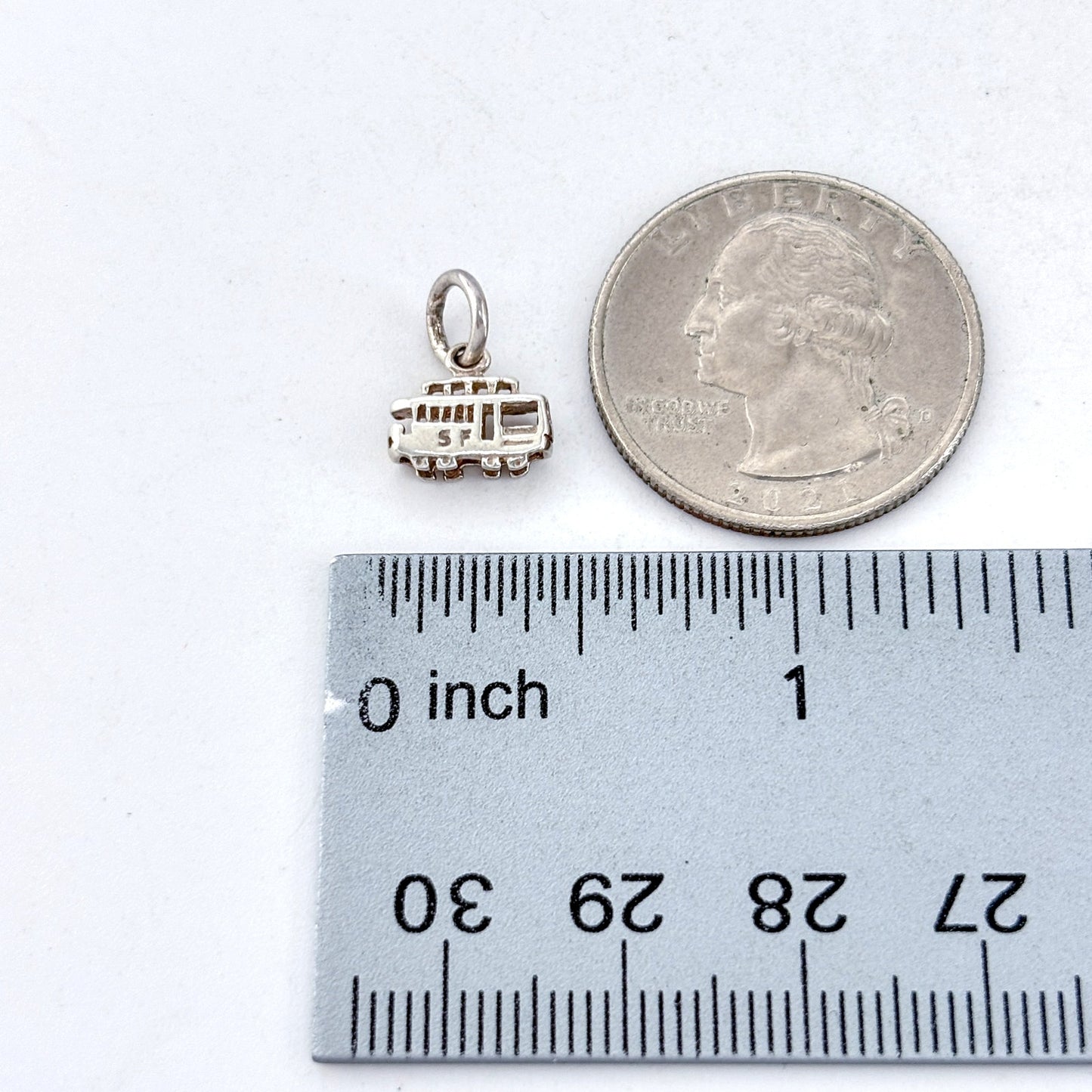 Vintage Sterling Silver 925 San Francisco Cable Car Charm