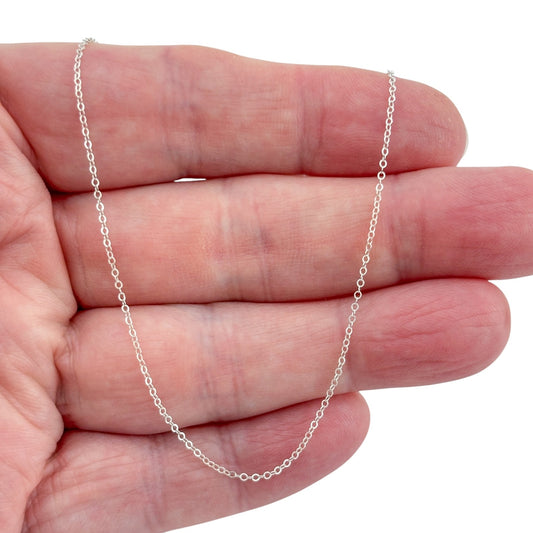 Vintage Sterling Silver 925 Cable Link Chain Necklace 16"