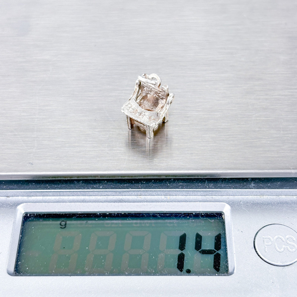 Vintage Sterling Silver 925 Baby High Chair Charm