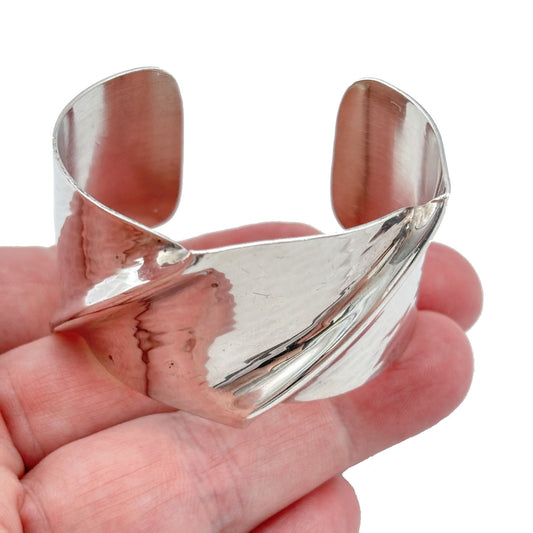 Vintage David Epstein Sterling Silver 925 Twisted Cuff Bracelet 6"