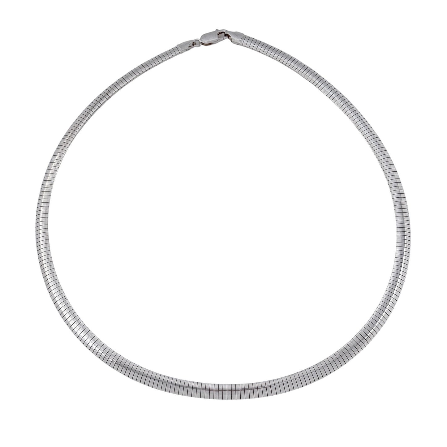 Vintage Italian Sterling Silver 925 Omega Necklace 18"