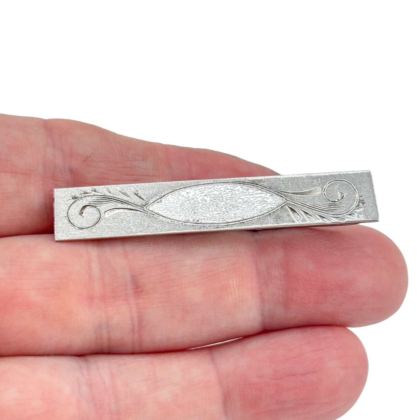 Vintage Silver-Plated Kreisher Tie Clip