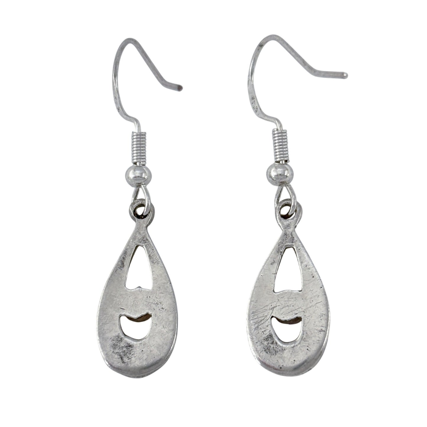 Vintage Sterling Silver 925 Turquoise Teardrop Earrings