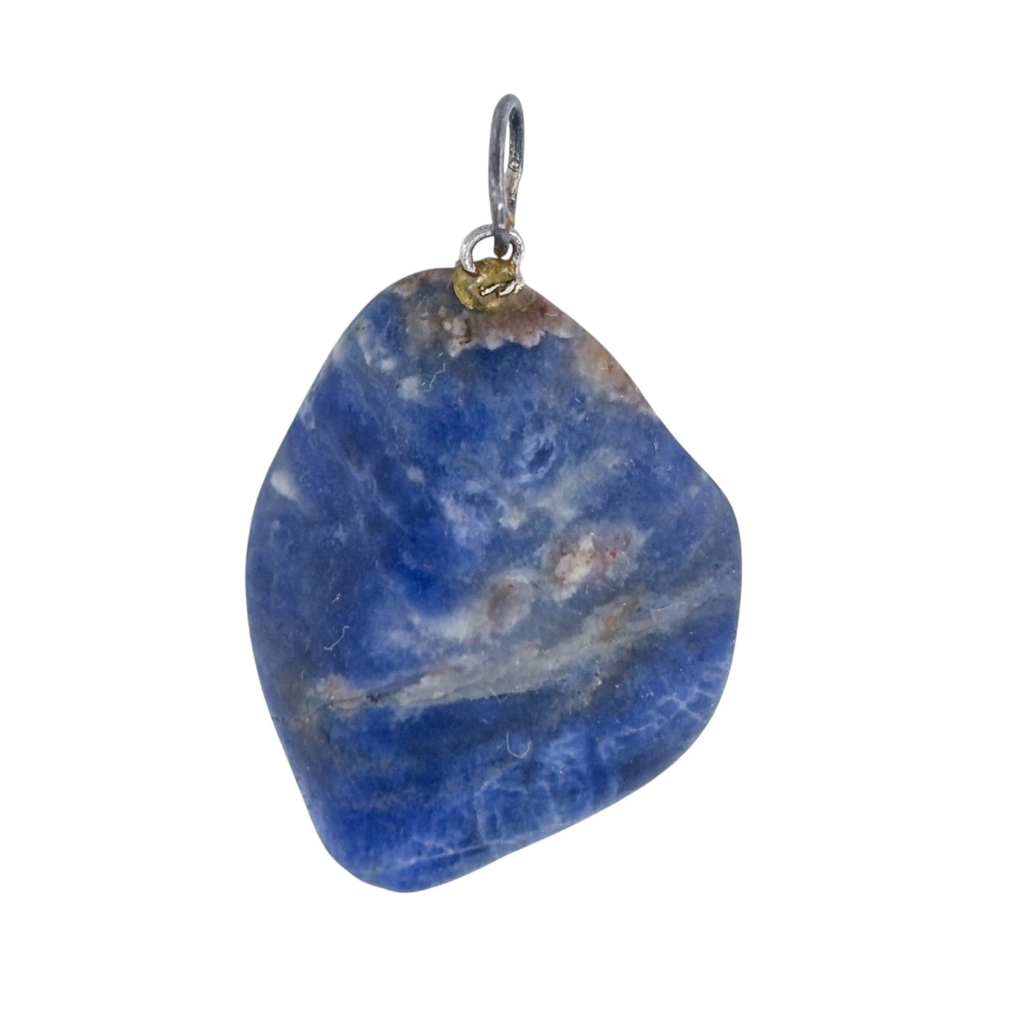 Vintage Silver-Tone Sodalite Tree Symbol Pendant