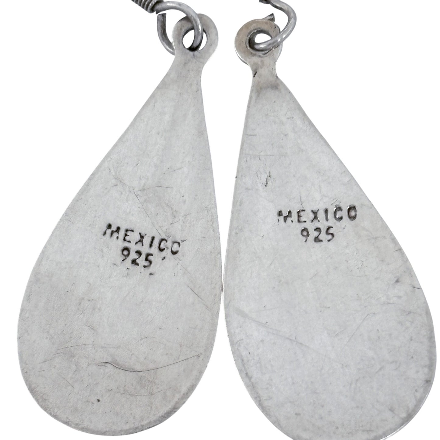 Vintage Sterling Silver 925 Mother of Pearl Teardrop Earrings