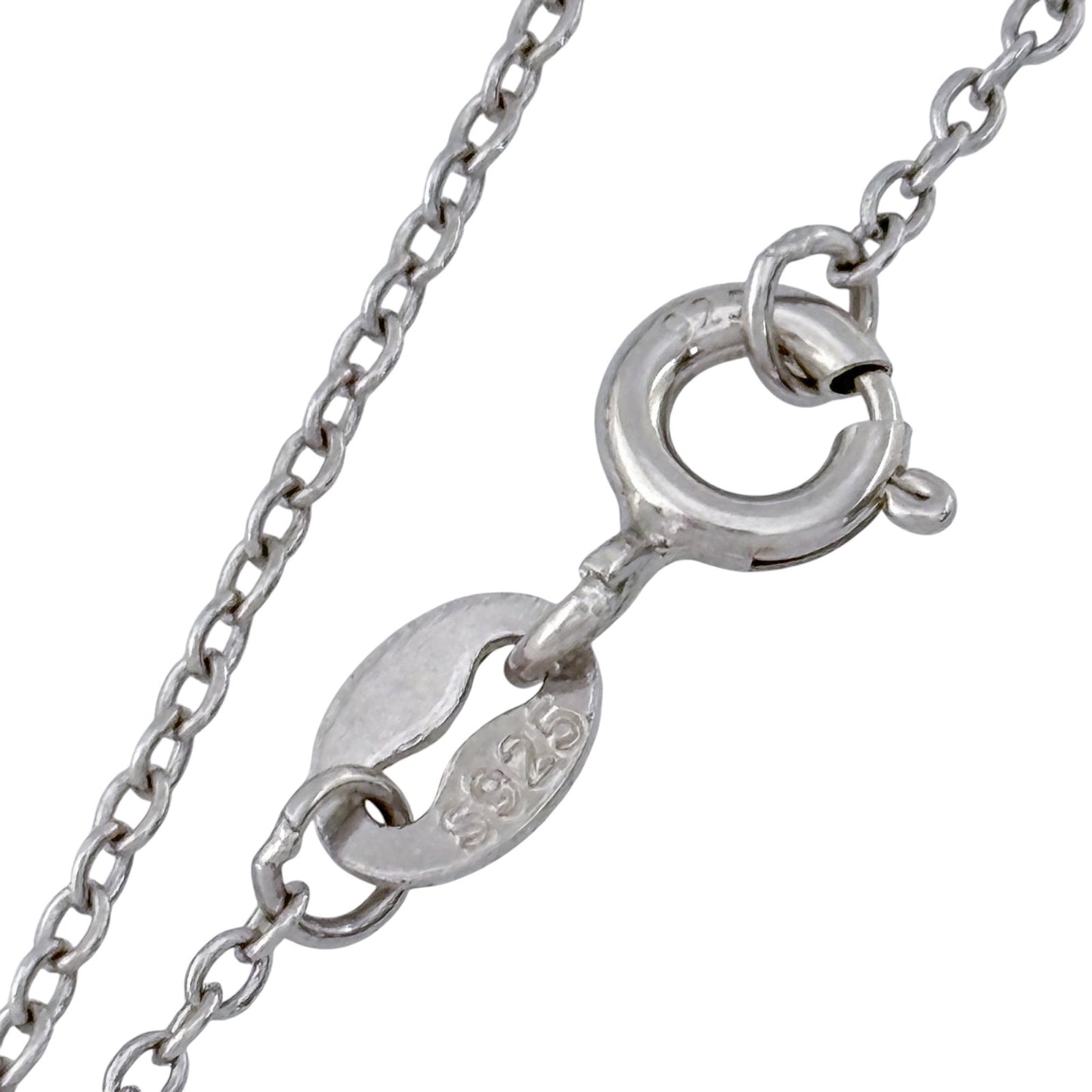 Vintage Sterling Silver 925 Cable Link Chain Necklace 18"