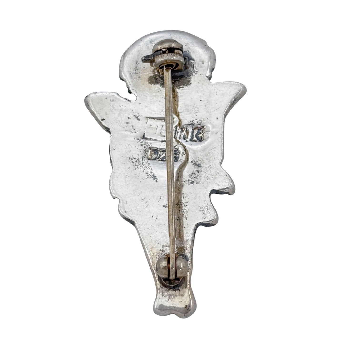 Vintage Sterling Silver 925 Angel Brooch