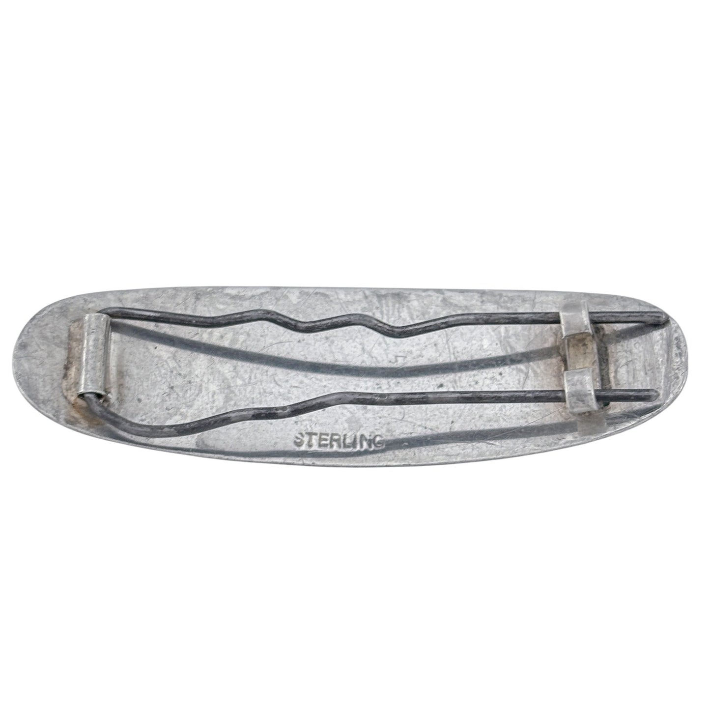 Vintage Sterling Silver 925 Oval Barrette