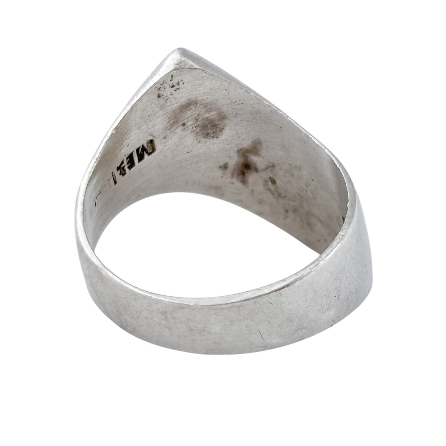 Vintage Sterling Silver 925 Mexico Smooth Geometric Dome Ring Size 7