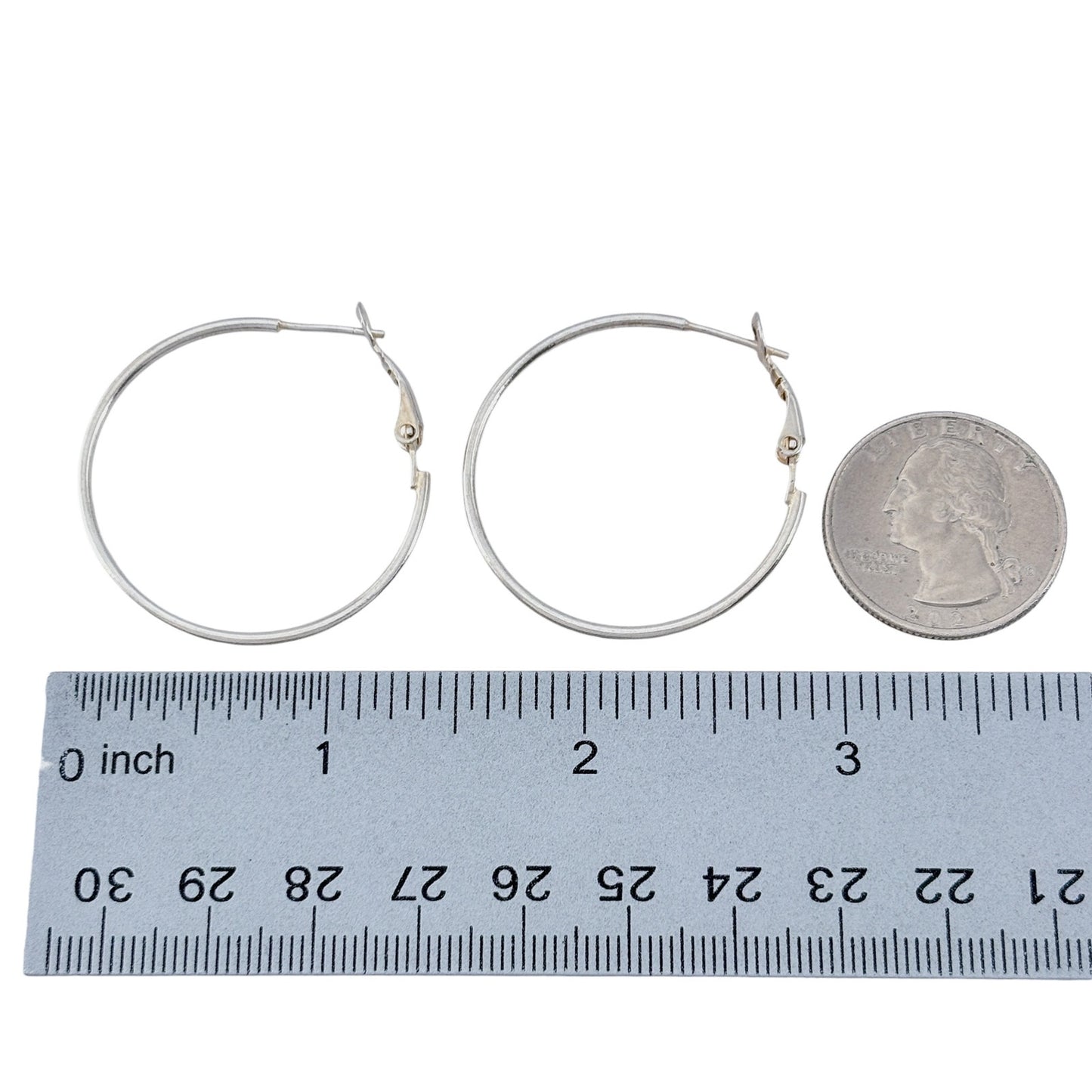 Vintage Sterling Silver 925 Hoop Earrings