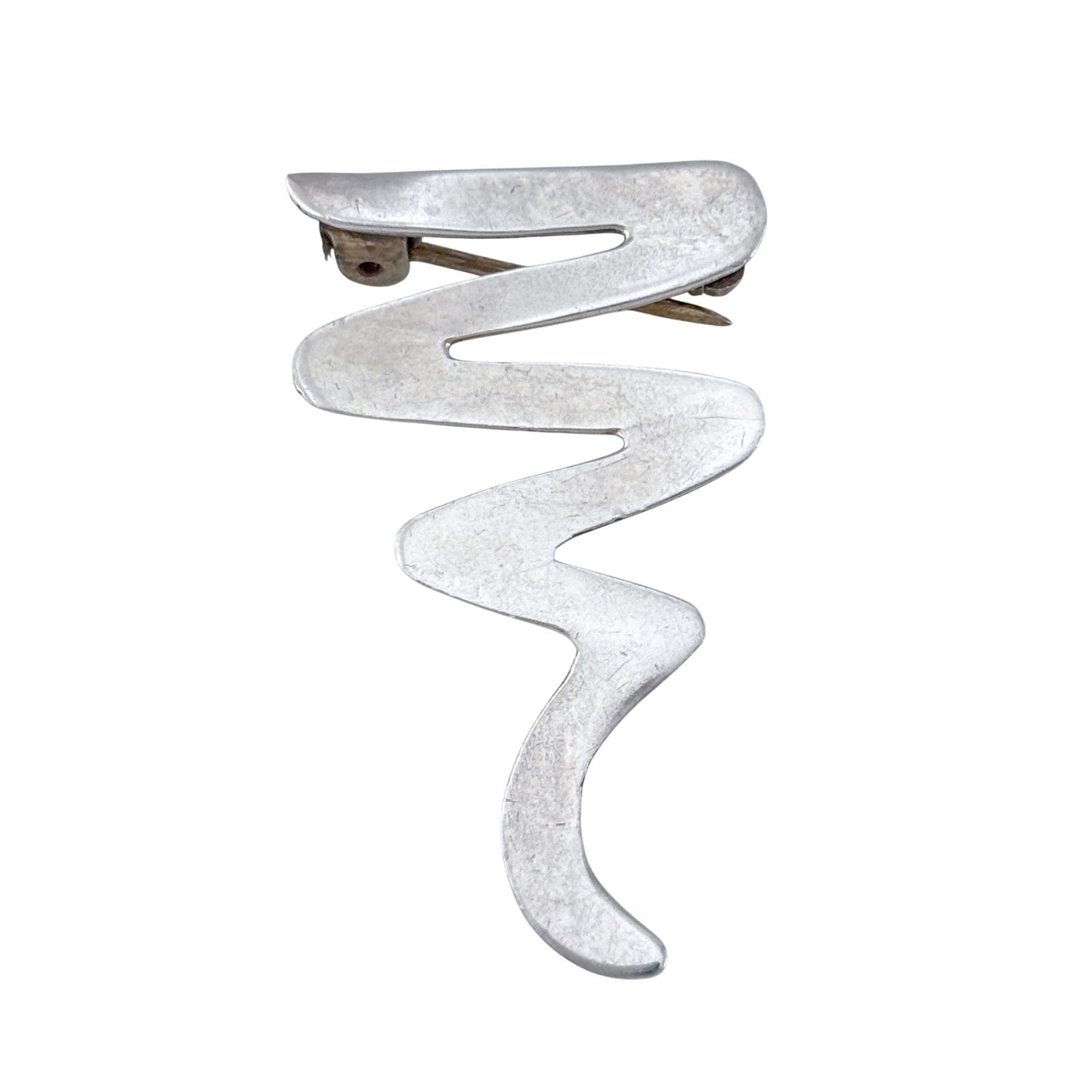Vintage Sterling Silver 925 Zigzag Brooch