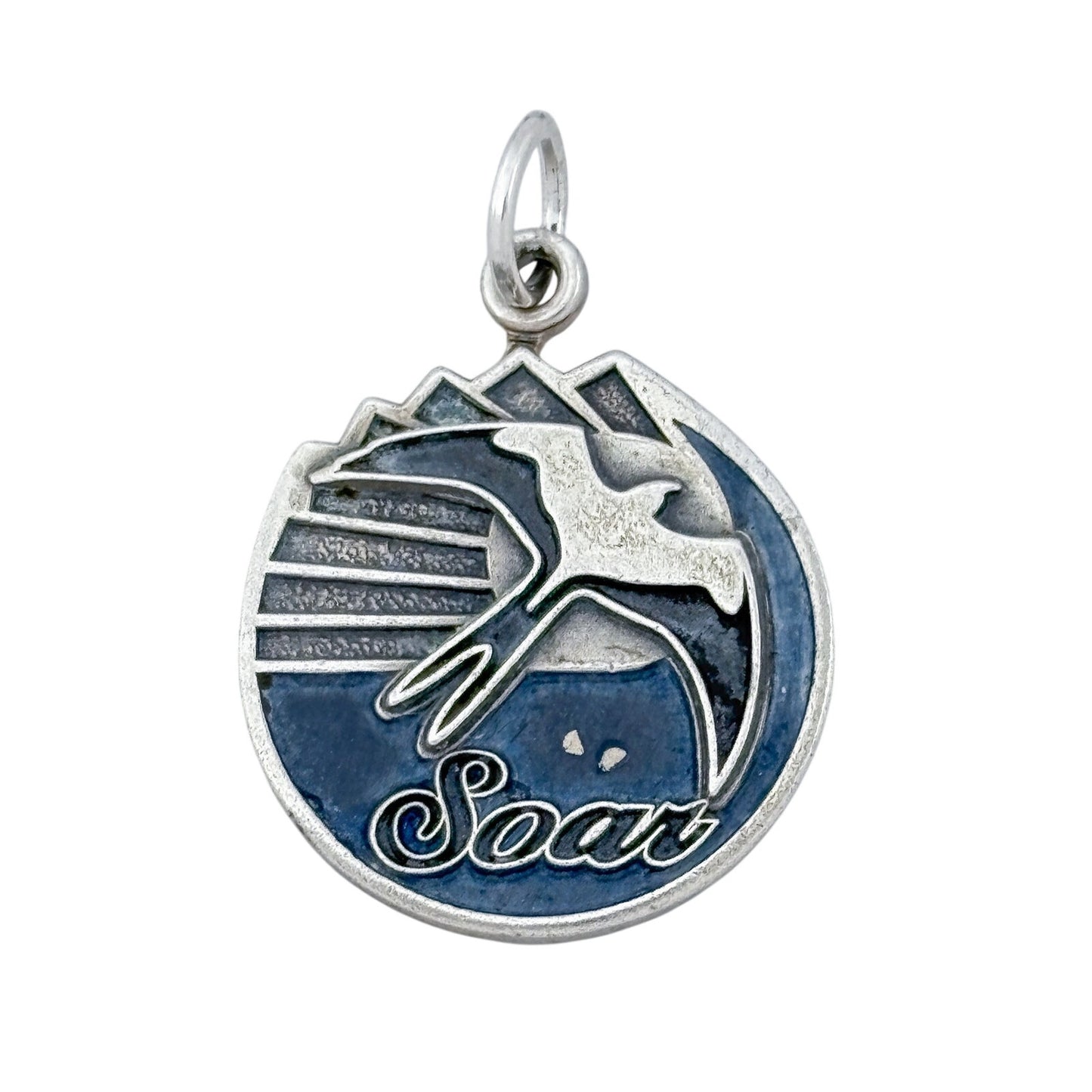 Vintage ABWA Sterling Silver 925 Soar Bird Enamel Charm