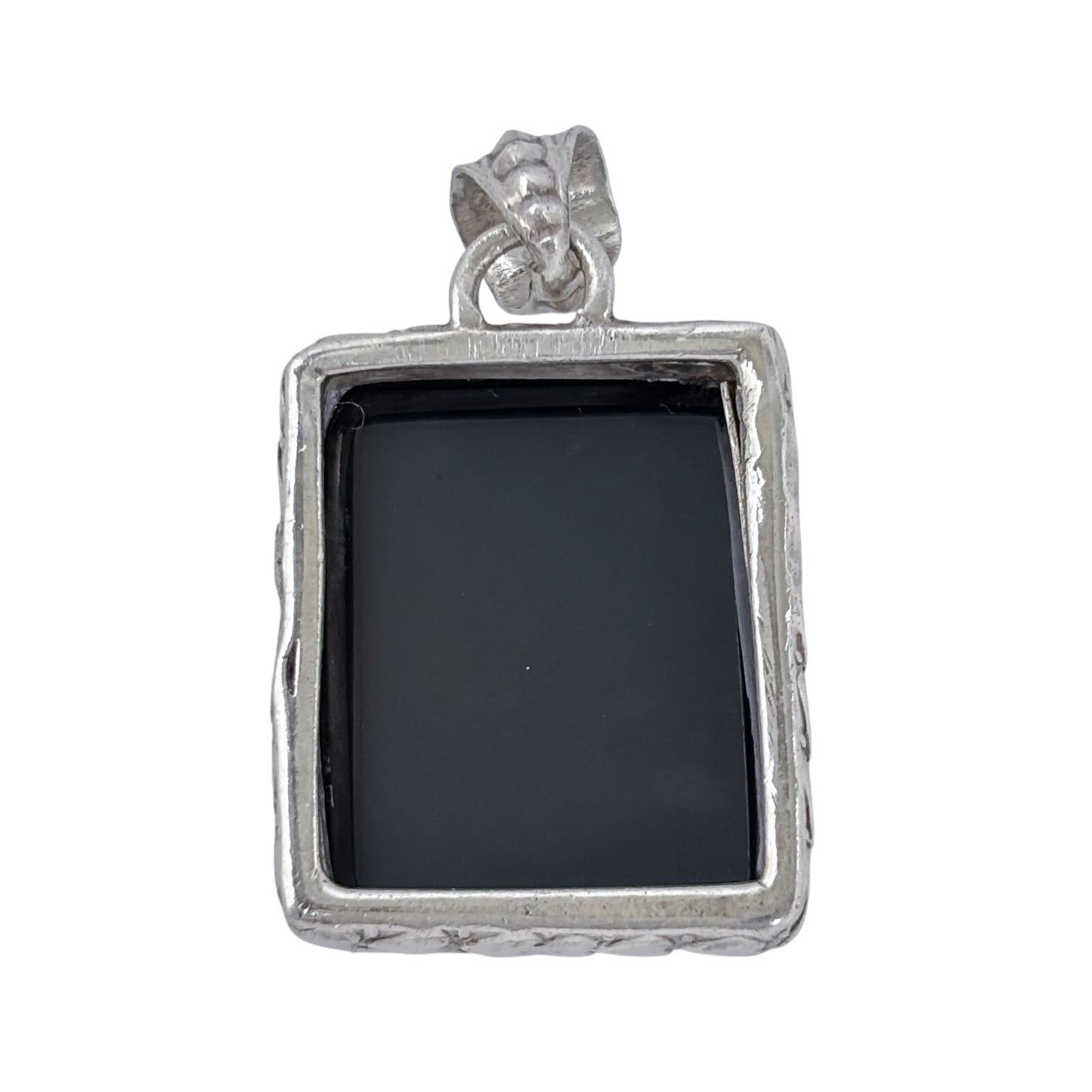 Vintage Sterling Silver 925 Black Onyx Pendant