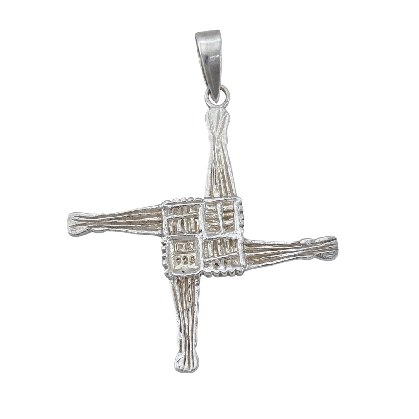 Vintage Sterling Silver 925 Saint Brigid's Cross Pendant