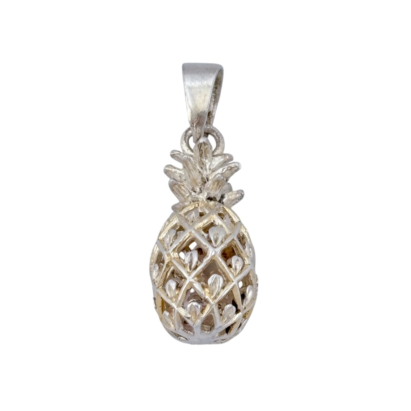Vintage Sterling Silver 925 Pineapple Charm Pendant