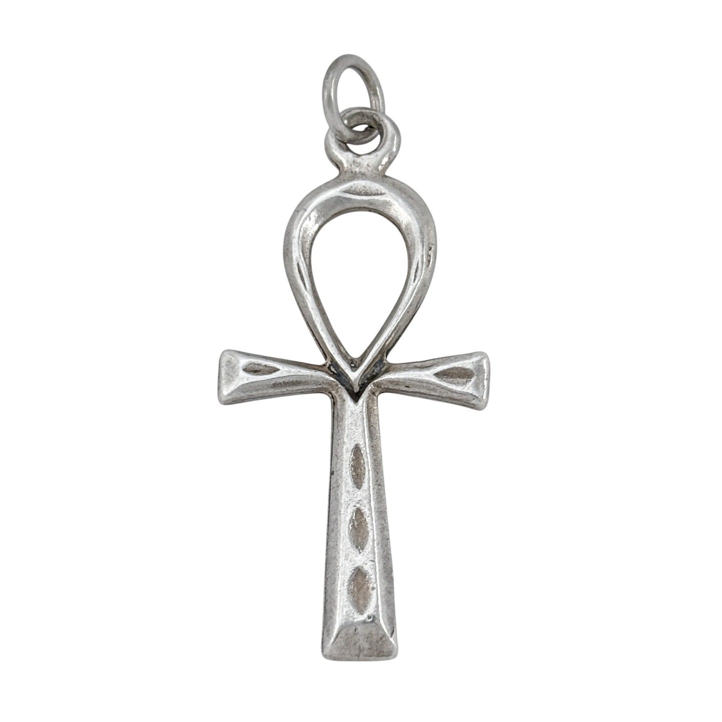 Vintage Sterling Silver 925 Textured Ankh Pendant