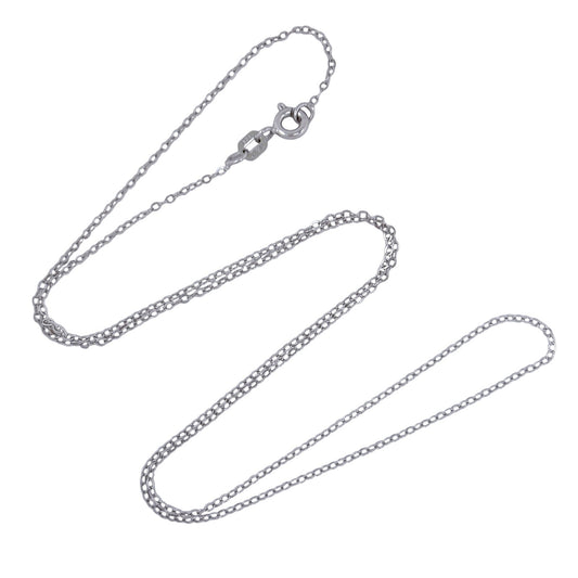 Vintage Italian Sterling Silver 925 Cable Link Chain Necklace 18"