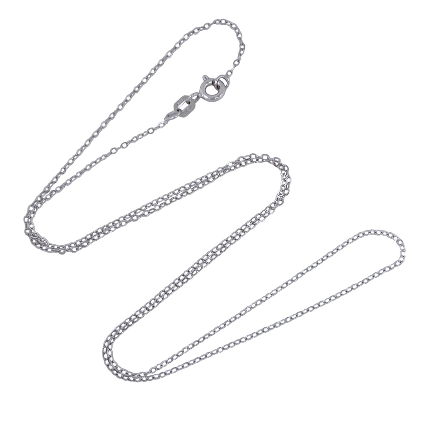 Vintage Italy Sterling Silver 925 Cable Link Chain Necklace 18"