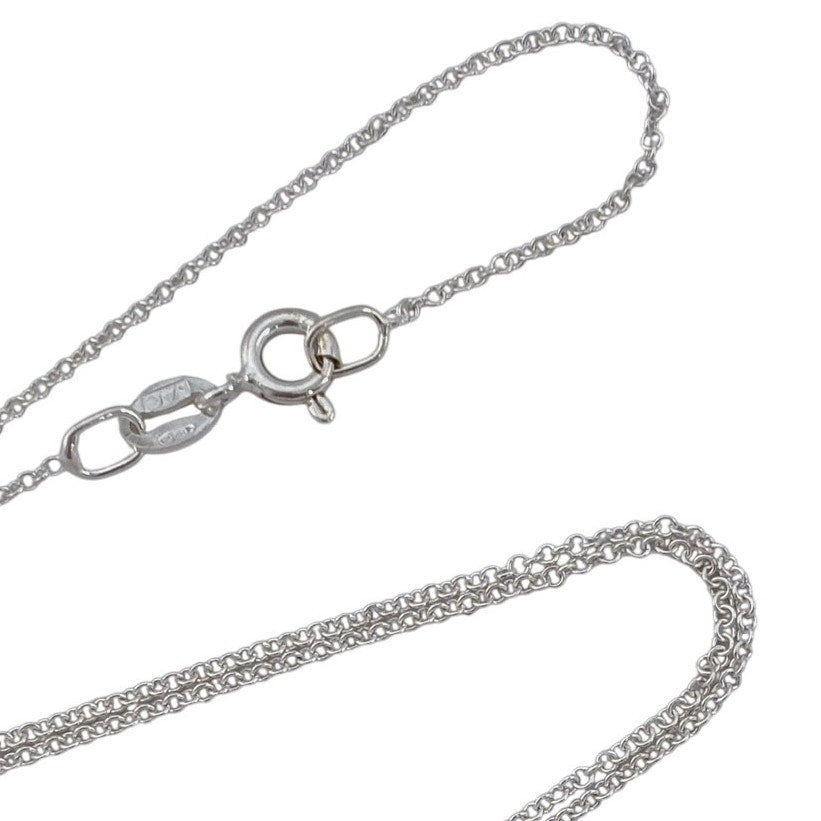 Vintage Sterling Silver 925 Round Link Chain Necklace 18"