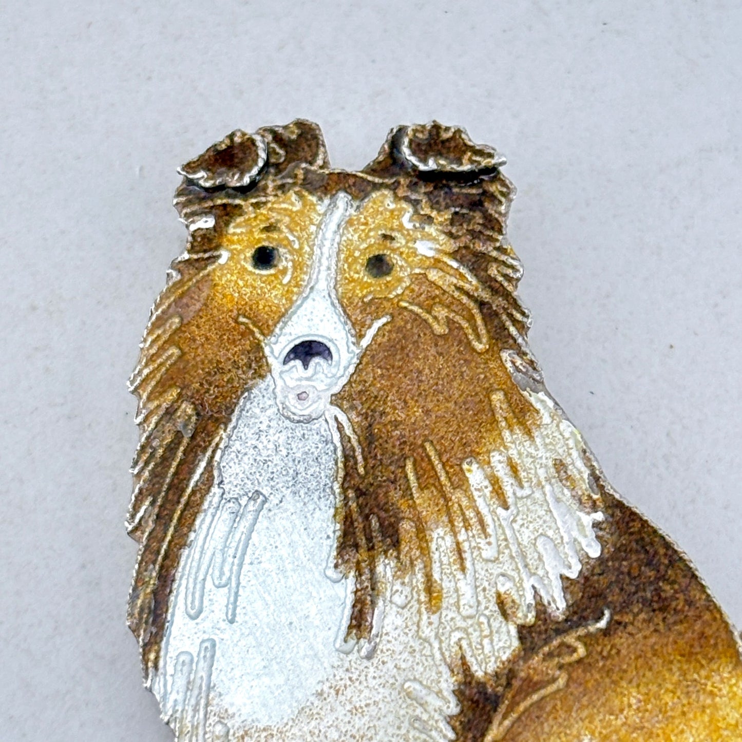 Vintage Sterling Silver 925 Shetland Sheepdog Brooch