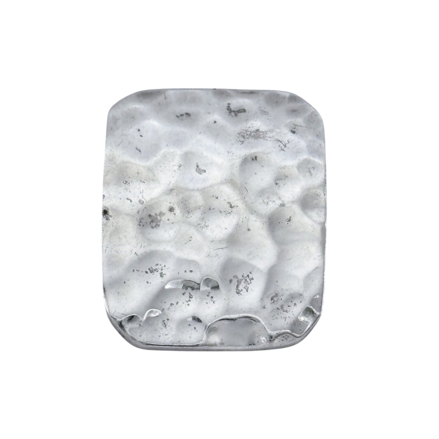Vintage Sterling Silver 925 Hammered Rectangular Pendant