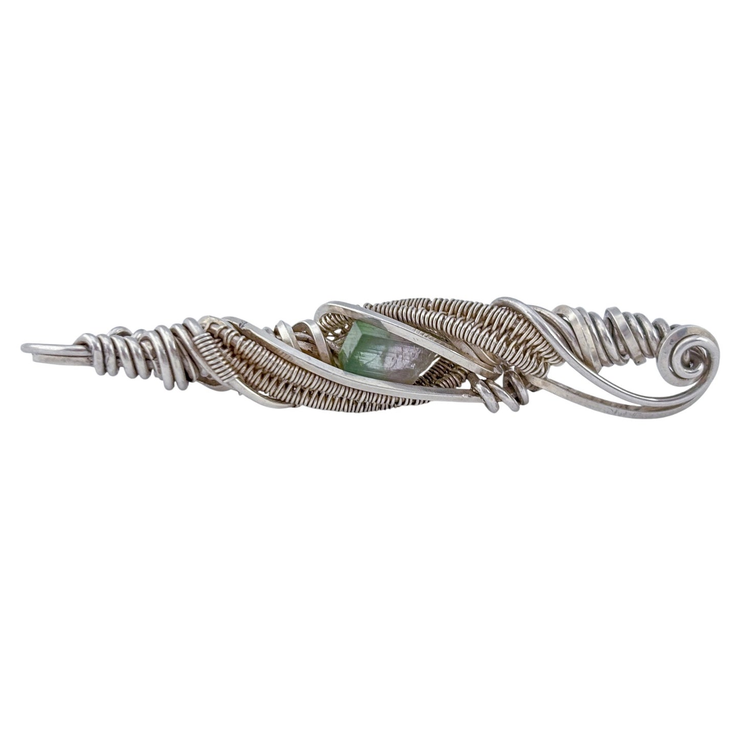 Vintage Sterling Silver 925 Watermelon Tourmaline Pendant