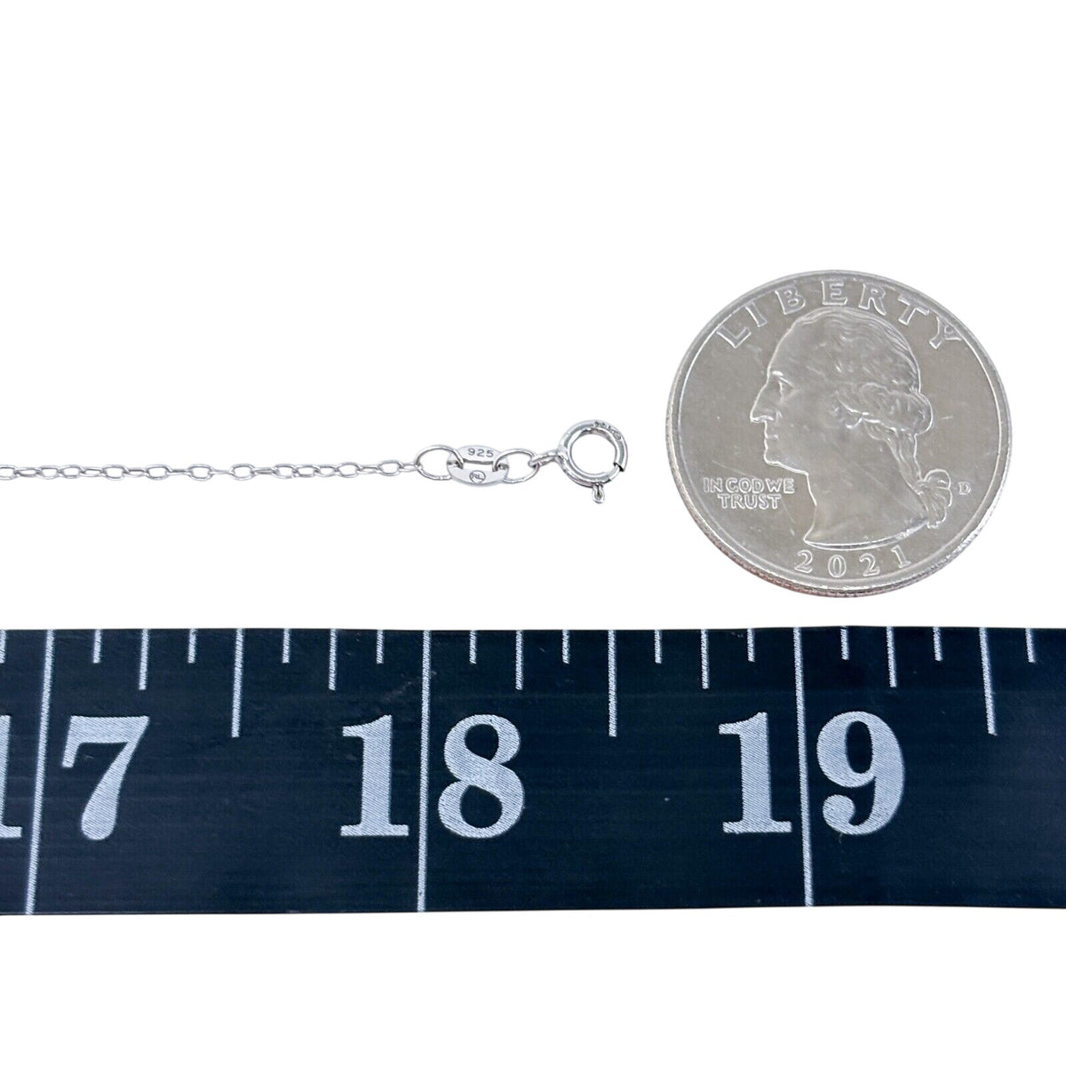 Vintage Sterling Silver 925 Rope Chain Necklace 18.5”