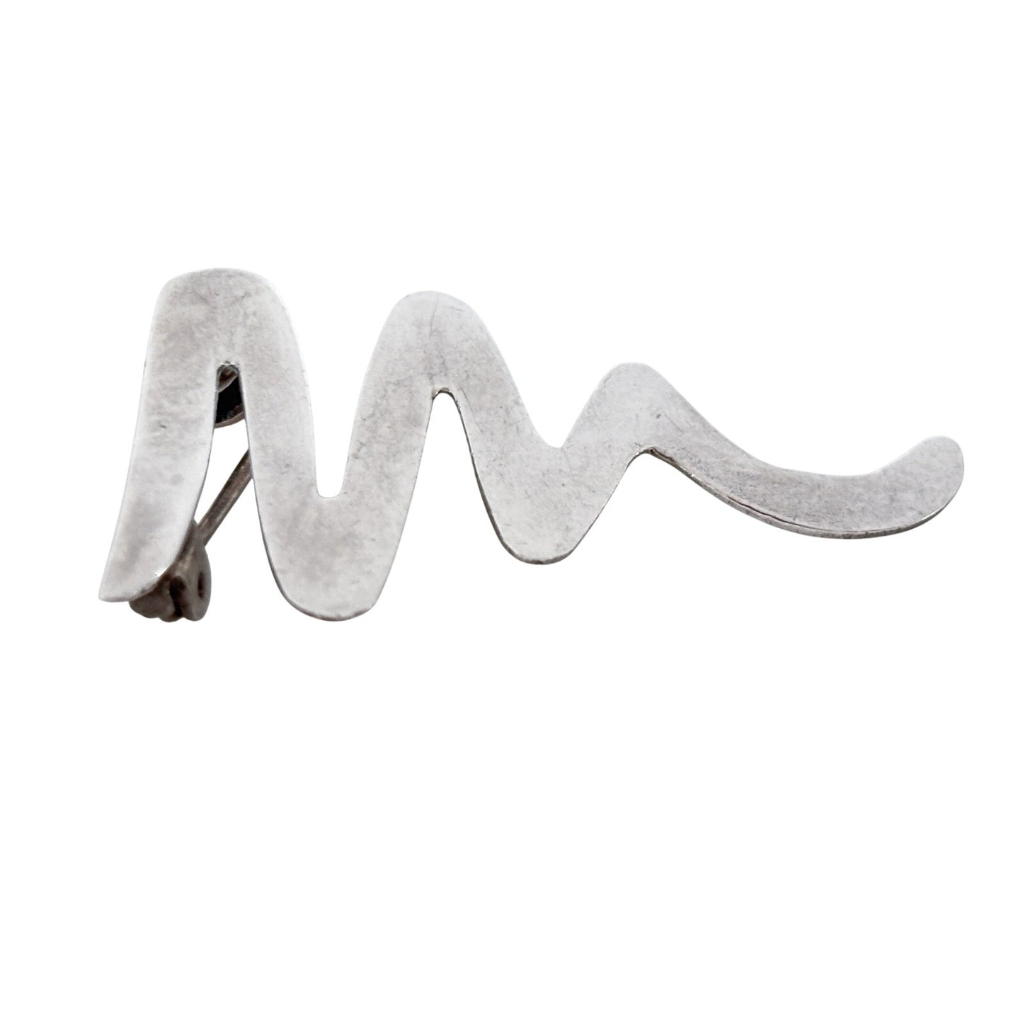Vintage Sterling Silver 925 Zigzag Brooch