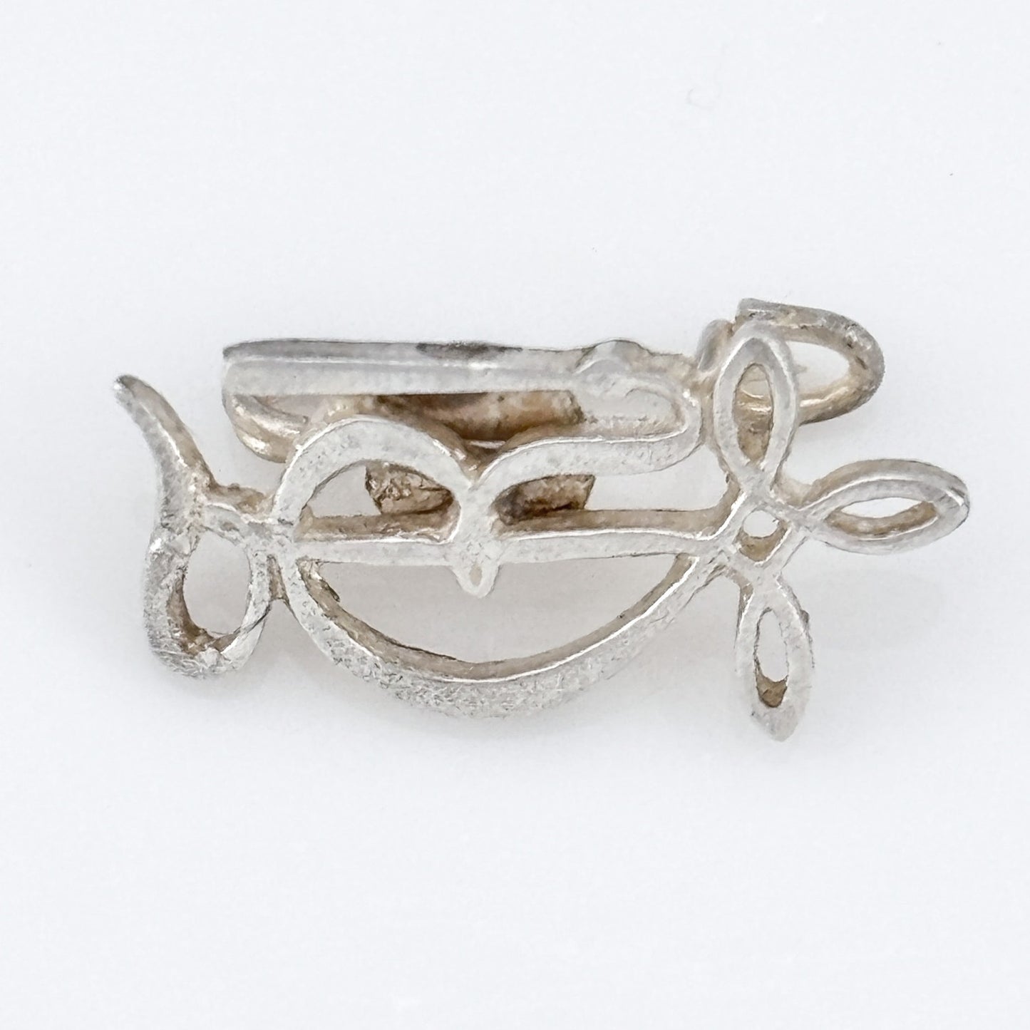 Vintage Sterling Silver 925 Monogram Letter R Brooch