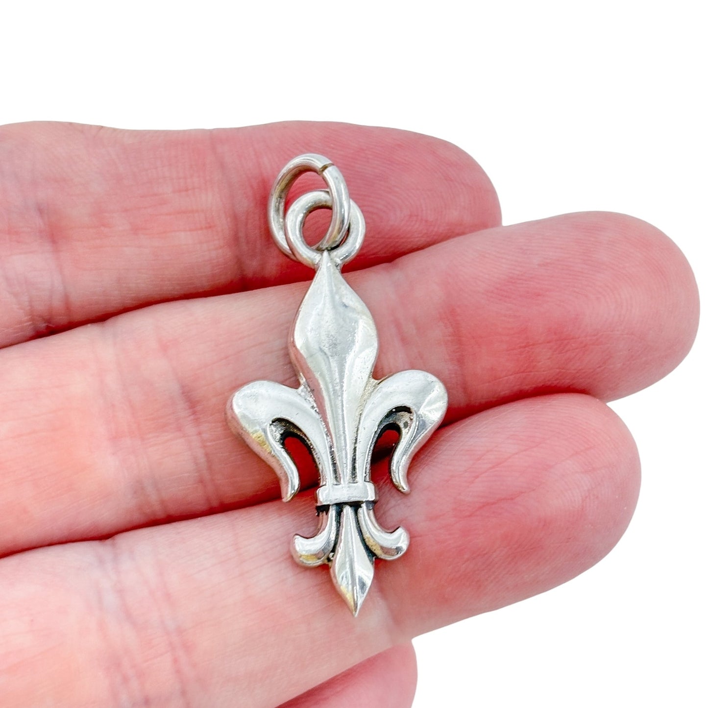 Vintage Sterling Silver 925 Fleur de Lis Pendant